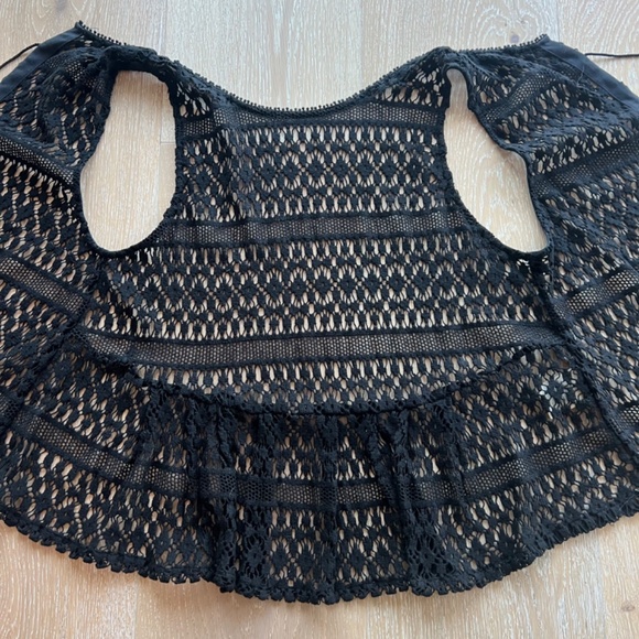 Anthropologie Tiny Crochet Miri Vest Black Over Shirt NWOT - Picture 8 of 12